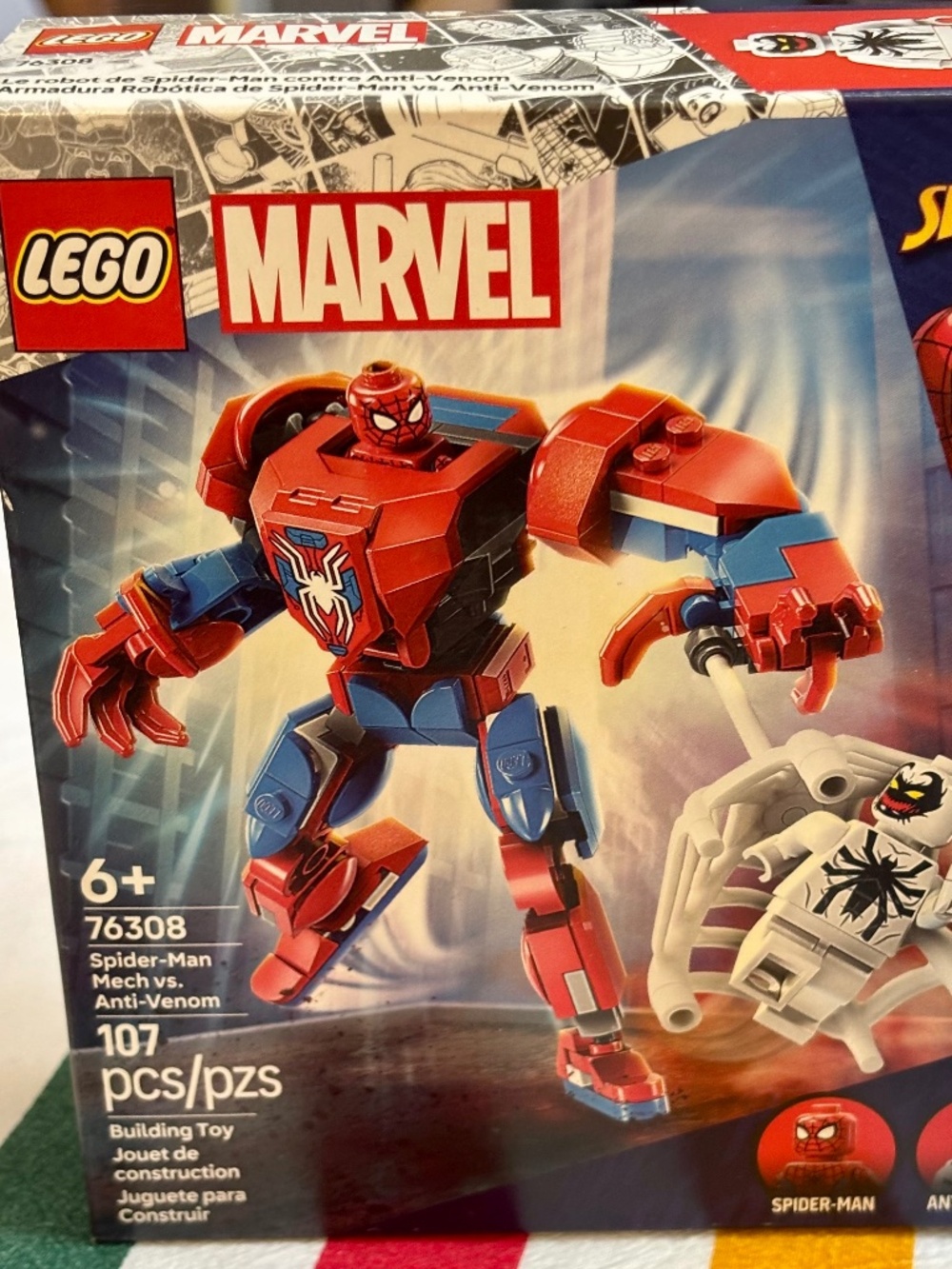 LEGO MARVEL SUPERHEROES "Spider-Man Mech vs. Anti-Venom" 76308 UNOPENED